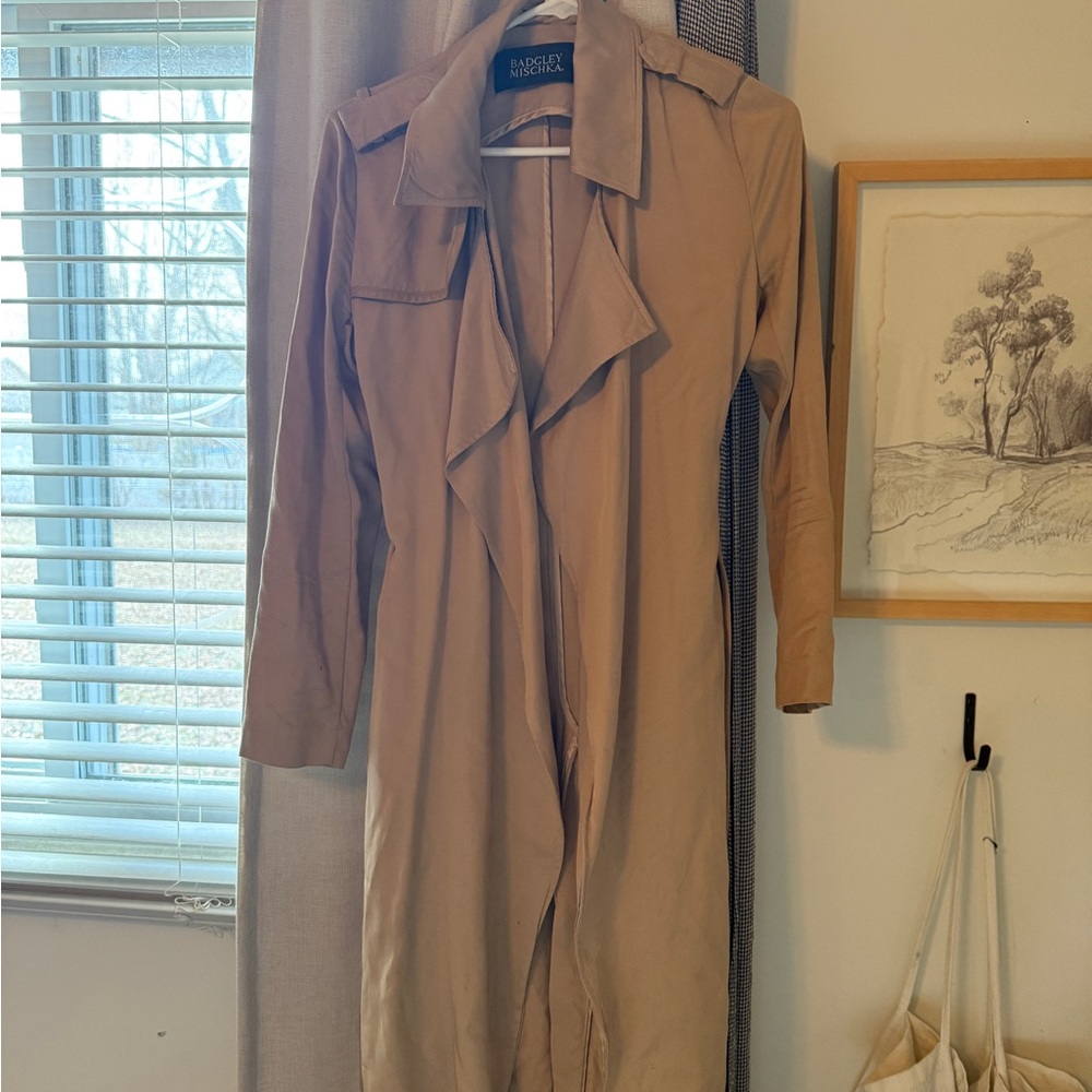 Badgley Mischka Beige Trench Coat